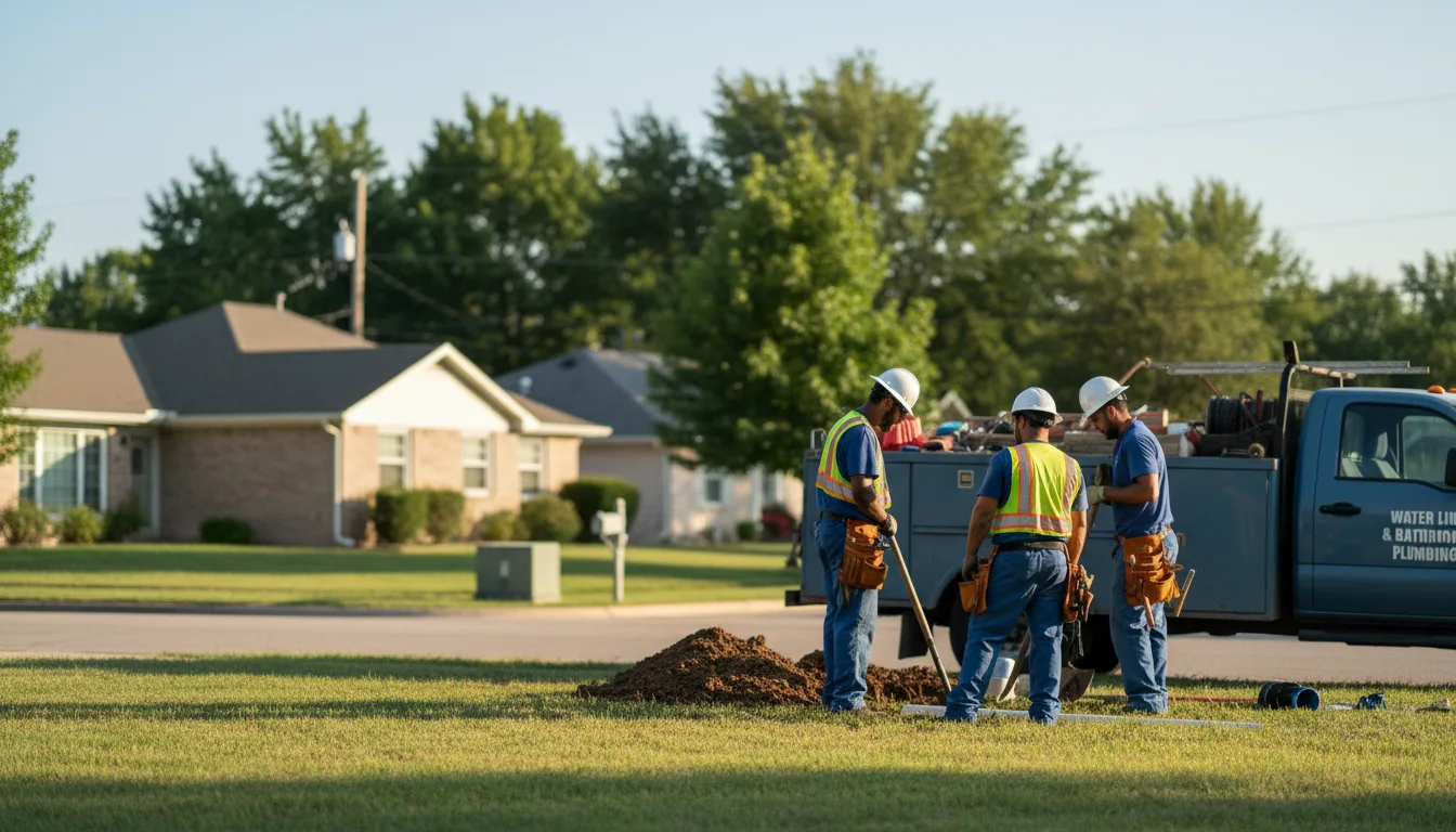 Residential water line and bathroom plumbing service in Lefor, ND